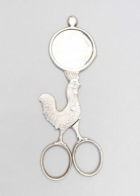 Ножницы для разрезания яиц в виде курицы. Франция, 1930-е годы.