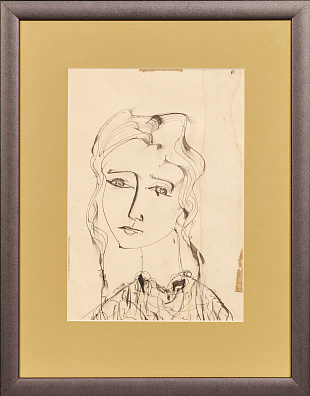 Ворошилов Игорь Васильевич (1939-1989). Портрет девушки. 1960-е.