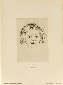 Эдвард Мунк (Edvard Munch) (1863-1944). 
Голова девочки. 1908.