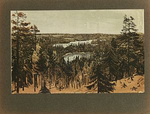 Остроумова-Лебедева Анна Петровна (1871-1955). Северный пейзаж. Начало ХХ века.