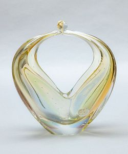 Ваза "Пиццикато". Богемия, стекольный завод в Мстишов, (Mstisov Glassworks), дизайнер - Hana Machovska, 1960-80 годы.