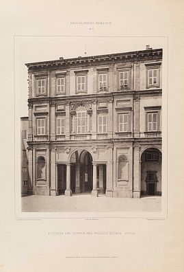 Лист из альбома "Архитектура Ренессанса в Тоскане." (Die Architektur der Renaissance in Toscana). Палаццо Дукале. 1913.