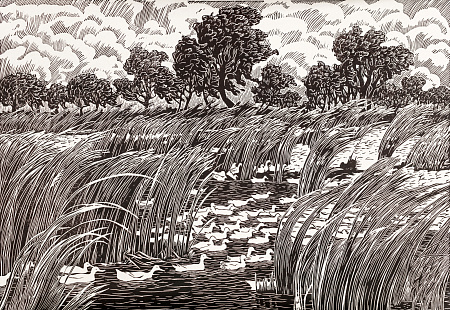 Вагин Андрей Григорьевич ( 1923-2006). 
Приволье. 1977.