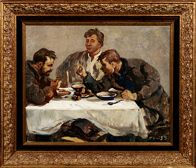 Оссовский Петр Павлович (1925-2015).В чайной. 1959.