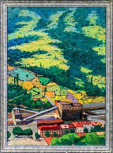 Какабадзе Давид Несторович (1889-1952) (приписывается). Сванетия. Зестафонский ферросплавный завод.1930-е.