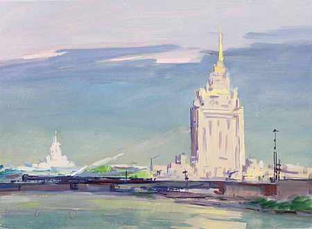 Дородницын Вениамин Павлович (1908-1984).Московский пейзаж. 1970-е.