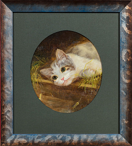 Яблочкин Валериан Александрович (1806-1888?).
Зеленоглазая кошка. Последняя четверть XIX века.