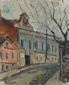Гусев Юрий Викторович (1928-2016). Московская улочка. 1944.