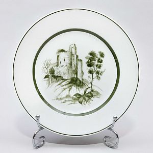 Тарелка "Замок". Россия, Государственный фарфоровый завод, автор - М. Адамович, художник - Б. Ухтарский, 1919 г.