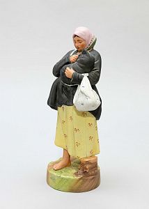 Скульптура "Горькая доля". СССР, Дмитровский фарфоровый завод, по модели завода Ф.Я. Гарднера, 1920-30 годы.