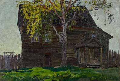 Кугач Юрий Петрович (1917-2013). Береза у дома. 1973.