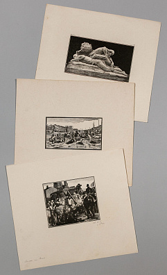 Павлов Иван Николаевич (1872-1951). Три ксилографии. 1920-е.