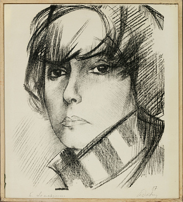 Давыдов Анатолий Захарович (1923-2009). 
Портрет Бэллы Ахмадуллиной. 1987.