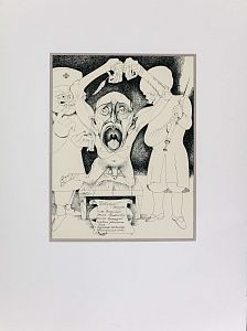 Шемякин Михаил Михайлович (р. 1943).
История болезни 1990-е. Лист из альбома "Иллюстрации к стихам и песням В.С.Высоцкого".