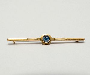 Брошь с сапфиром. СССР, 1950-70-е годы.