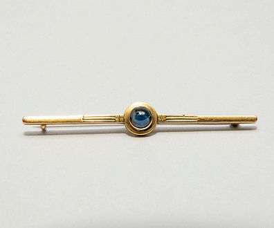 Брошь с сапфиром. СССР, 1950-70-е годы.