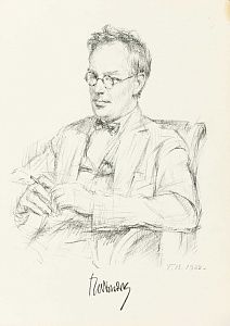 Верейский Георгий Семенович (1886-1962). Портрет писателя Б.А.Пильняка. 1928.