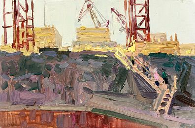 Фридман Карл Шоломович (1926-2001). 
Строительство Братской ГЭС. Середина 1950-х.