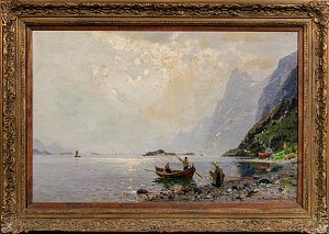 Георг Антон Расмуссен (Georg Anton Rasmussen) (1842-1914).
Норвежские рыбаки. 1896.