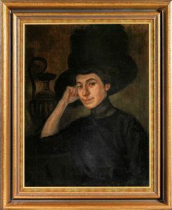 Петров-Водкин Кузьма Сергеевич (1878-1939). Портрет жены художника М.Ф. Петровой-Водкиной. Середина 1900-х.