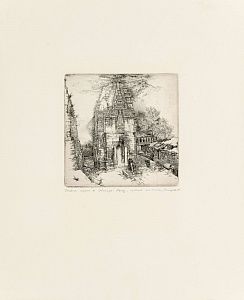 [Пробный оттиск] Никиреев Станислав Михайлович (1932-2007). Индия. Храм в Нагаре-Кулу. 1995.