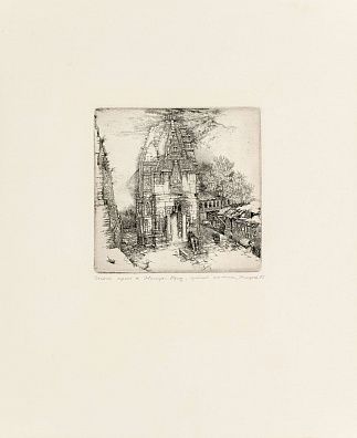 [Пробный оттиск] Никиреев Станислав Михайлович (1932-2007). Индия. Храм в Нагаре-Кулу. 1995.