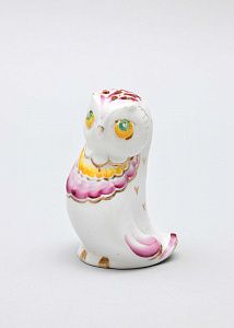 Солонка "Сова". СССР, Дулевский фарфоровый завод, автор - Т.И. Воскресенская, 1958 г.