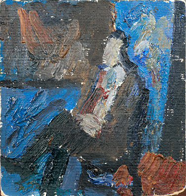 Неизвестный художник. Россия.Сидящая фигура. 1970-е - 1980-е.