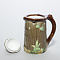 Кружка-шутиха с крышкой «Напейся, но не облейся». Россия, завод "Товарищества производства фарфоровых и фаянсовых изделий М.С. Кузнецова» в селе Кузнецово. Конец XIX - начало XX века.
