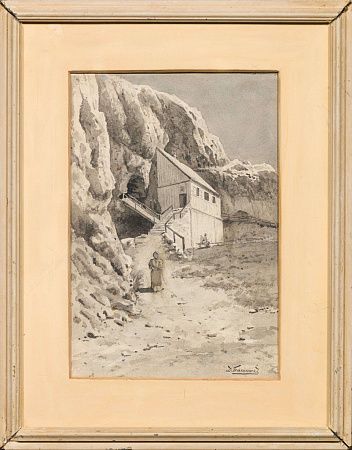Пахомов Дмитрий Александрович (1872-1924). 
Дом в горах. Конец XIX - начало ХХ века.