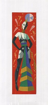 Левицкий Александр Романович (р.1940). Эскиз костюма для театрализованного шоу "Фетиш" в Москве. 2007.