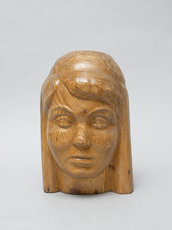 Скульптура "Головка девочки". СССР, скульптор Д.А. Поляков. 1983.