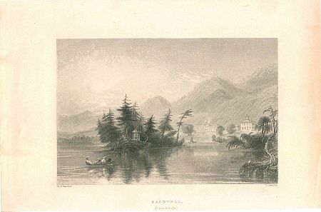 Уильям Генри Бартлетт (William Henry Bartlett) (1837-1842), К.Косен (C.Cousen) (1819-1889). Калдвелл. Озеро Джордж. Первая половина XIX века.