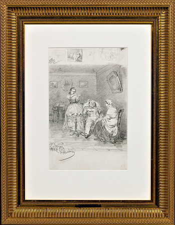 Репин Илья Ефимович (1844-1930).Жанровая сцена. Эскиз. 1866.