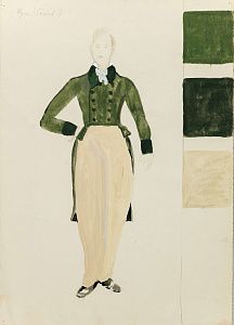 Попов Дмитрий Федорович (1911-1998).
Эскиз костюма к спектаклю по пьесе Н.В. Гоголя "Ревизор". 1951.