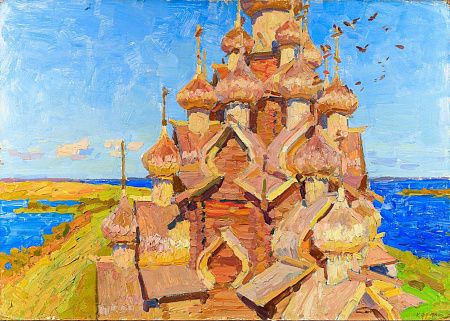 Фридман Карл Шоломович (1926–2001). Кижи в яркий день. 1958.