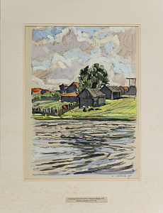 Маторин Михаил Владимирович (1901-1976).
Речной пейзаж. 1937.