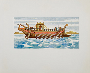 Усачев Николай Васильевич (р.1934). Ладья на веслах. 1990-е.