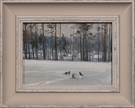 Соколов Николай Александрович (1903-2000). (?). Вороны на снегу. 1950-е.