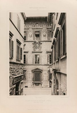 Лист из альбома "Архитектура Ренессанса в Тоскане." (Die Architektur der Renaissance in Toscana). Палаццо Рамиреc де Монтальво. 1913.