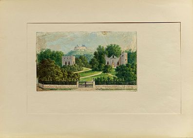 Садовников Василий Семенович (1800-1879). (?). Пейзаж с замком на холме. Первая половина - середина XIX века.