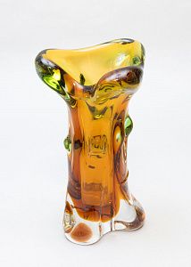 Ваза "Ниагара". Богемия, завод в Мстишов (Mstisov Glassworks), автор - Karel Zemek, 1970-90 годы.