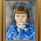 Бассинова Ирина Николаевна (1915-1982). Портрет девочки в голубом. 1952.