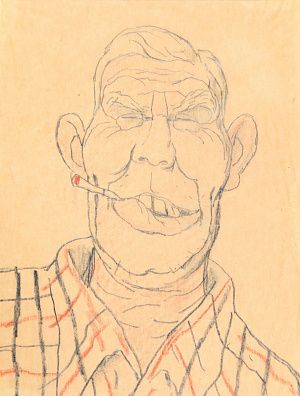 Саркисян Перч Ашотович (1922-1970). 
Рабочий с сигаретой. 1950-е.