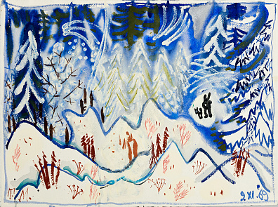 Маврина Татьяна Алексеевна (1900-1996). 
Снег. 1969.