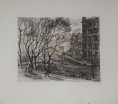 Куликова Зоя Васильевна (Владимировна) (1905-1974).Площадь Ногина. 1935.