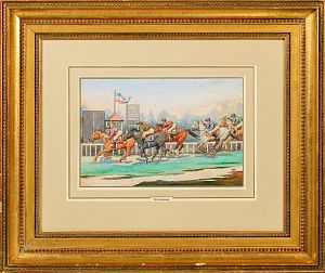 Самонов Петр Александрович (1863-1930-е). (?). Скачки. Первая треть ХХ века.
