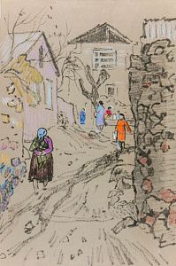 Бассинова Ирина Николаевна (1915-1982). Армения. В деревне. 1960-е.