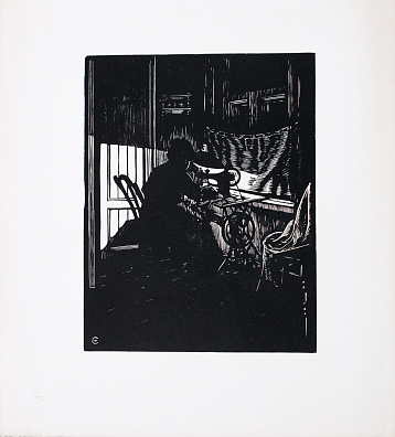 Соколов Илья Алексеевич (1890–1968).
"Швея". Из серии "Уходящий быт". 1920-е.