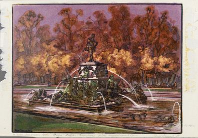 Соколов Илья Алексеевич (1890–1968). Фонтан Нептун. Петродворец. 1944.